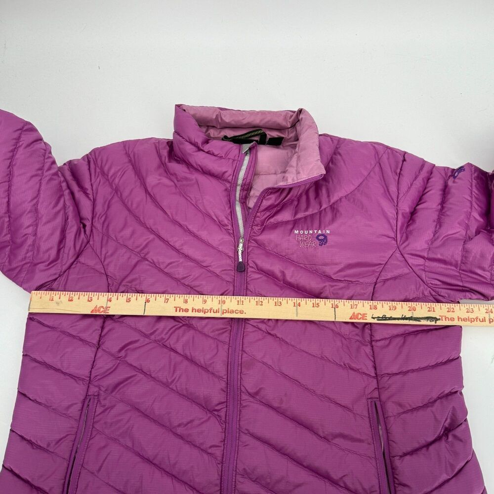 Mountain Hardwear Nitrous Micro Ratio Goose Down Jacket Purple Puffer Ski Sz XL - Picture 8 of 11
